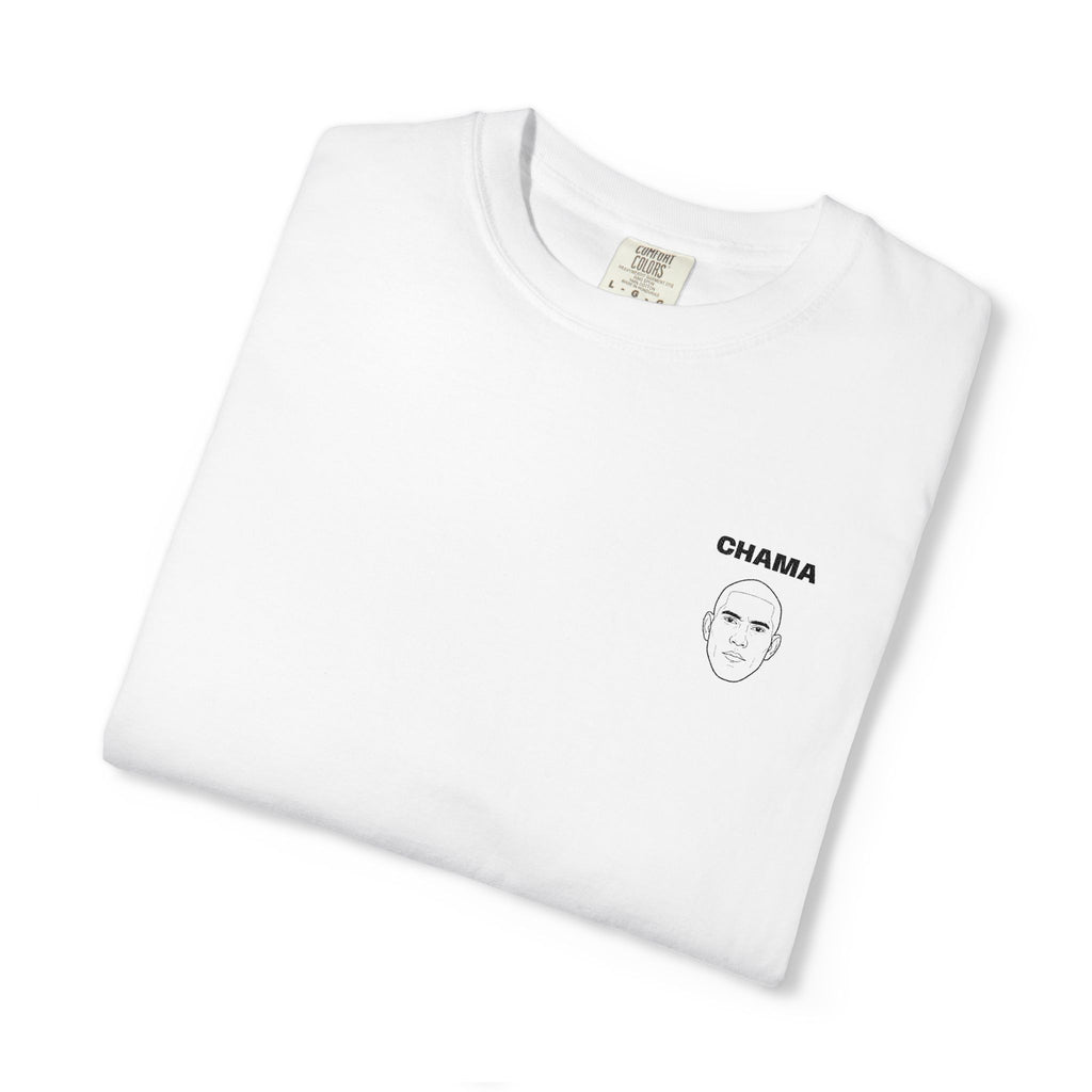 Alex Pereira Chama Stylish Slogan Embroidered Print T-Shirt Unisex | Minimal Line Art, Tee